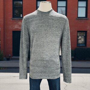Alfani Mens Stretch Crewneck Pullover Gray Knit Long Sleeve Modern Fit M